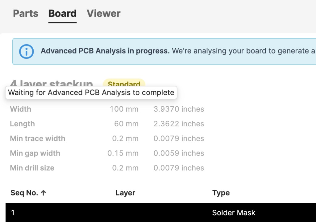 Analysis in progress banner
